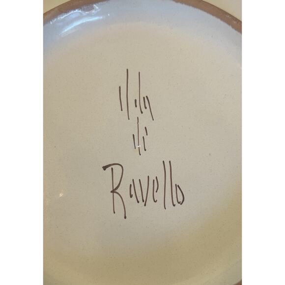 Ravello Pottery Tray Plate 1/1 Geometric Design Italian 10" Kitchen Wall Table - Picture 6 of 7